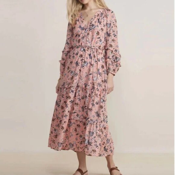 Vineyard Vines Amelia Tiered LongSleeve Ruffle Maxi Dress NWT size XS - Picture 2 of 8